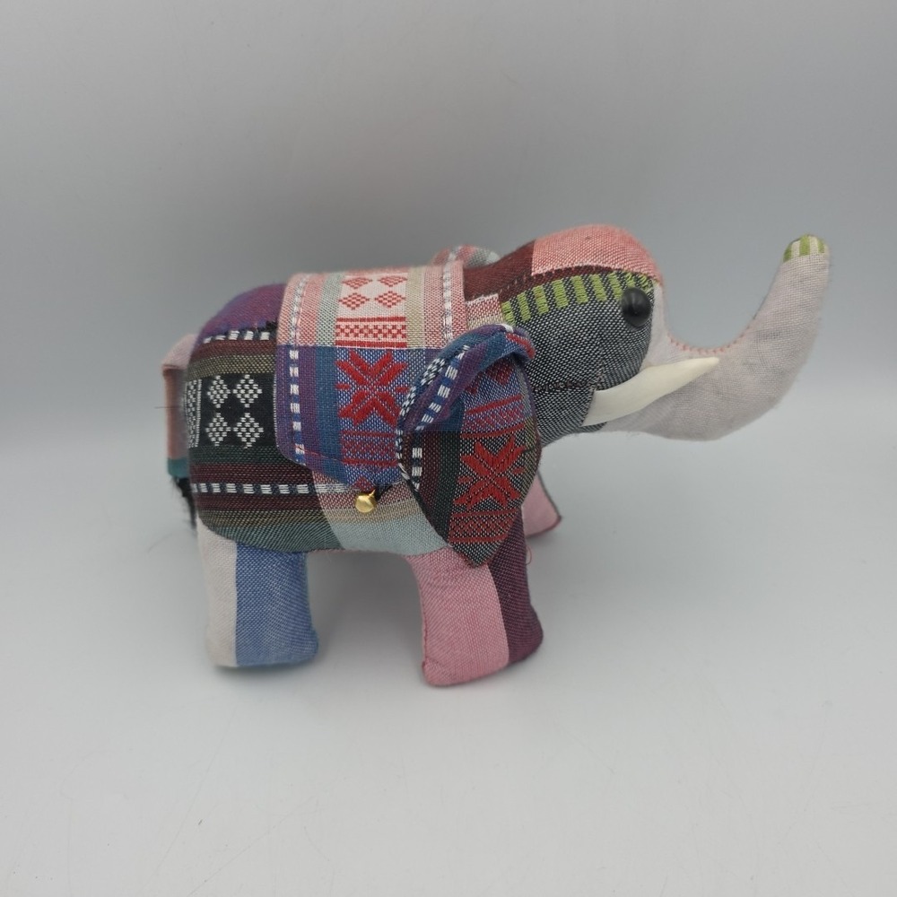 boho moroccan baby elephant stuffed animal handmade 10" Long